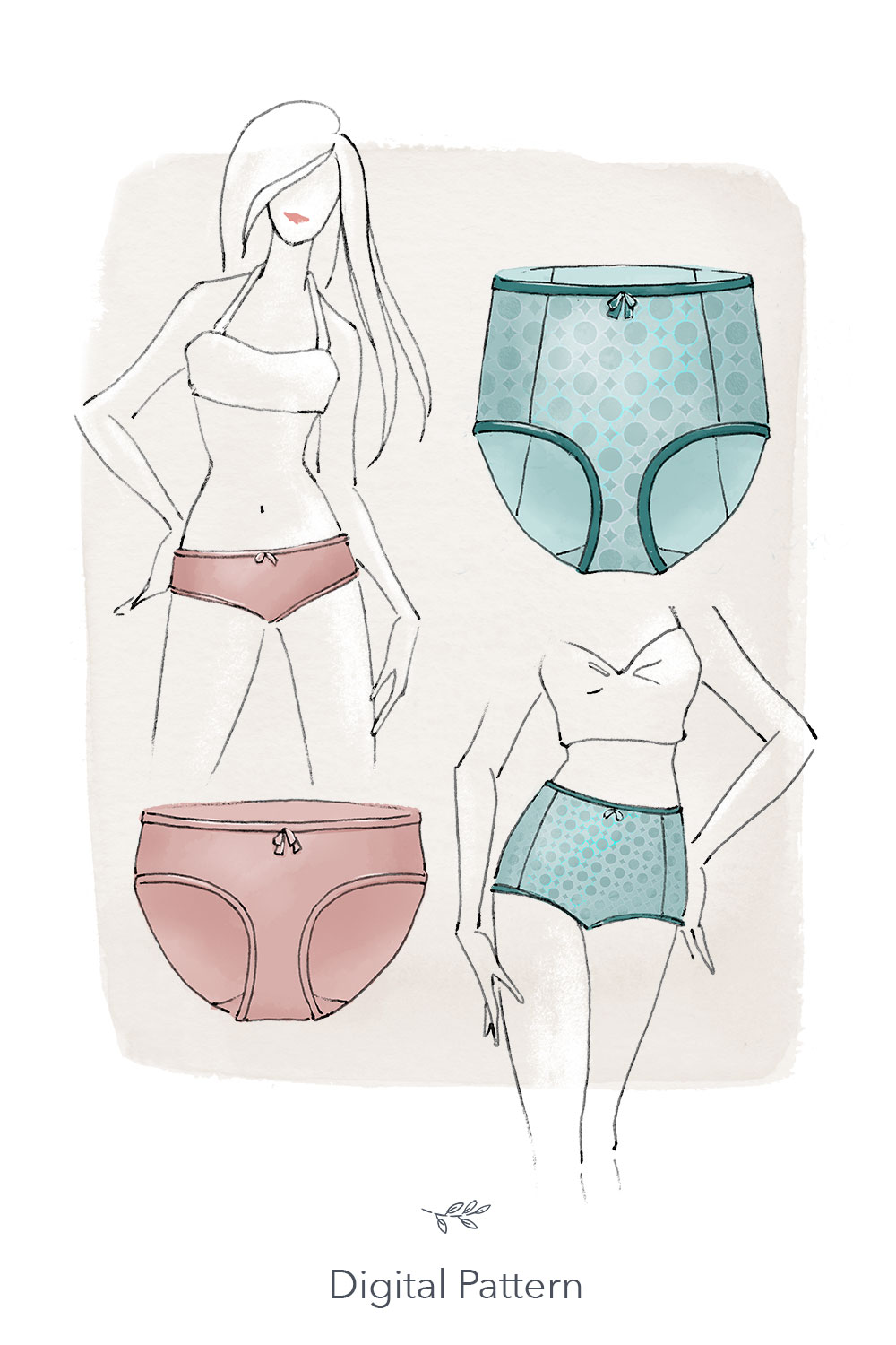 The Trixie Briefs Ladies Underwear Knickers Panties PDF Sewing Pattern  Multi Size 6 to 24 -  Canada